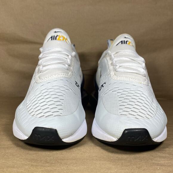 Nike Air Max 270 GS Size 7Y 'White Midnight Navy' Running Shoes 943345-109 - Picture 3 of 12